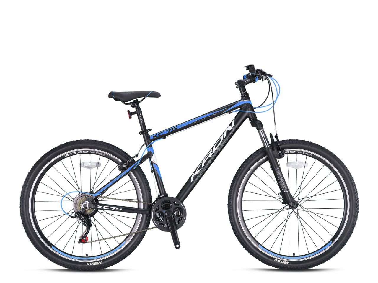 Kron XC 75 26 Jant Dağ Bisikleti Mat Siyah Gri Mavi 43 cm
