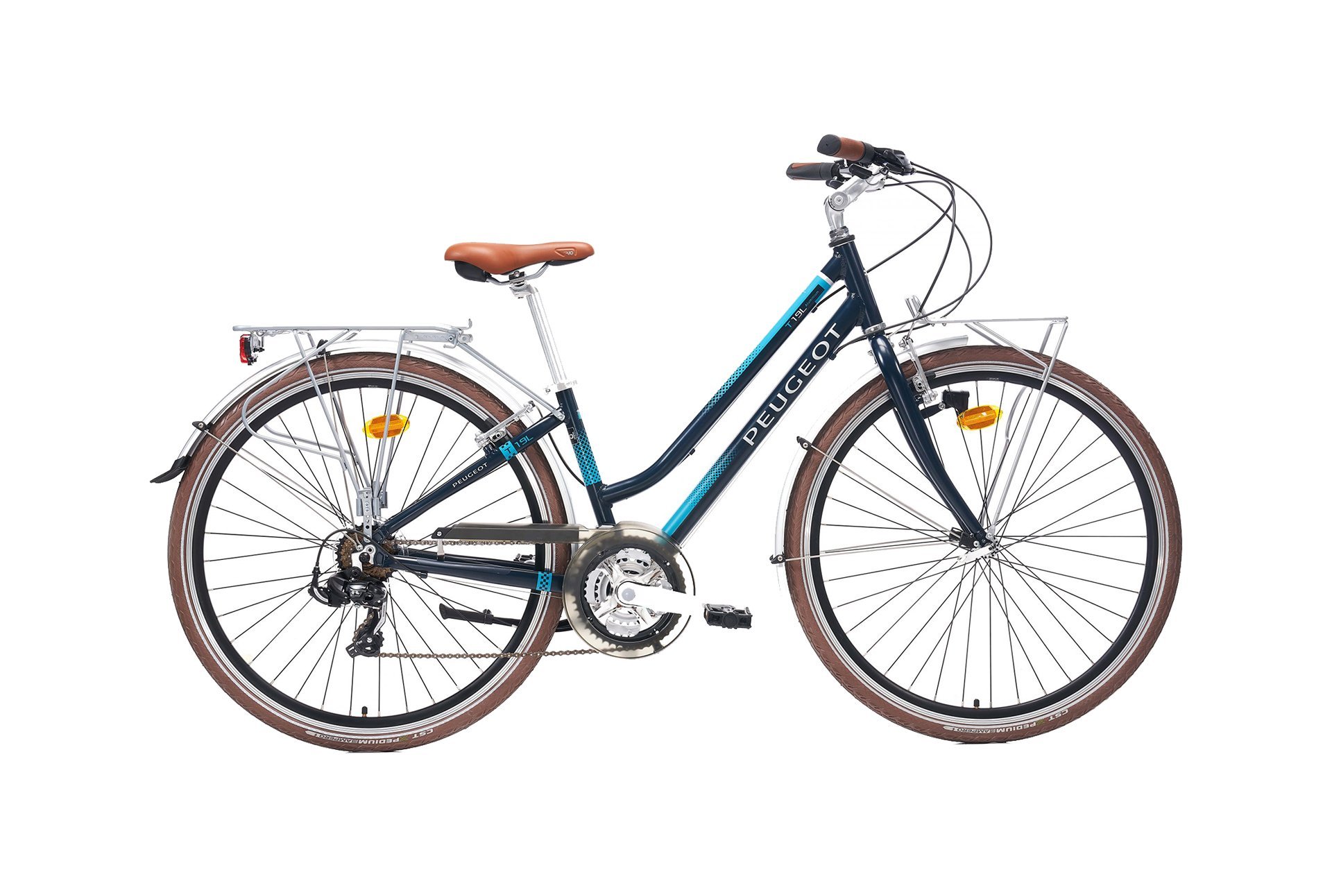 Peugeot T19 28 Jant Şehir Bisikleti Siyah-Mavi 47 Cm
