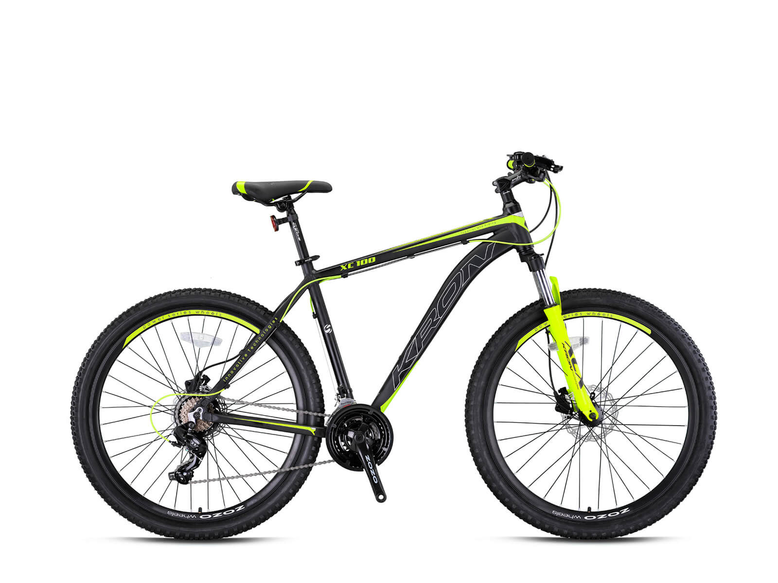 Kron XC100 26 Jant Dağ Bisikleti Mat Siyah Gri/Neon Sarı