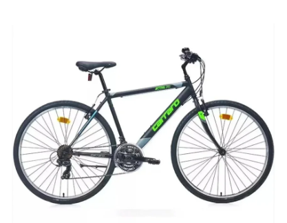Carraro Active 280 28 Jant 21 Vites Şehir Bisikleti Mat Siyah-Koyu Gri/Yeşil