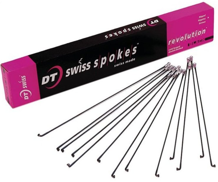 Jant teli 262 mm x 2Mm Siyah 36 adet DT Swiss Revolution