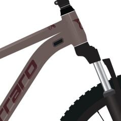 Carraro Crx 720 20 Vites 27.5 Jant Dağ Bisikleti Kızıl Gümüş-Bordo 36 cm