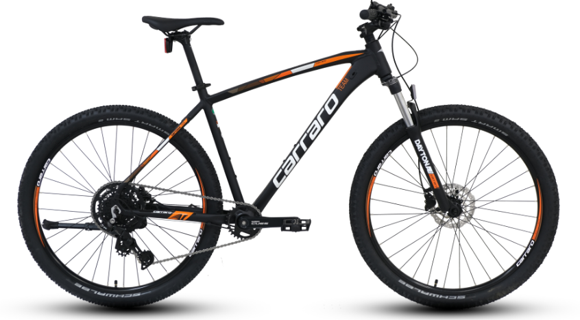 Carraro Daytona 709 27.5 Jant Dağ Bisikleti Mat Siyah-Beyaz-Turuncu 40 cm