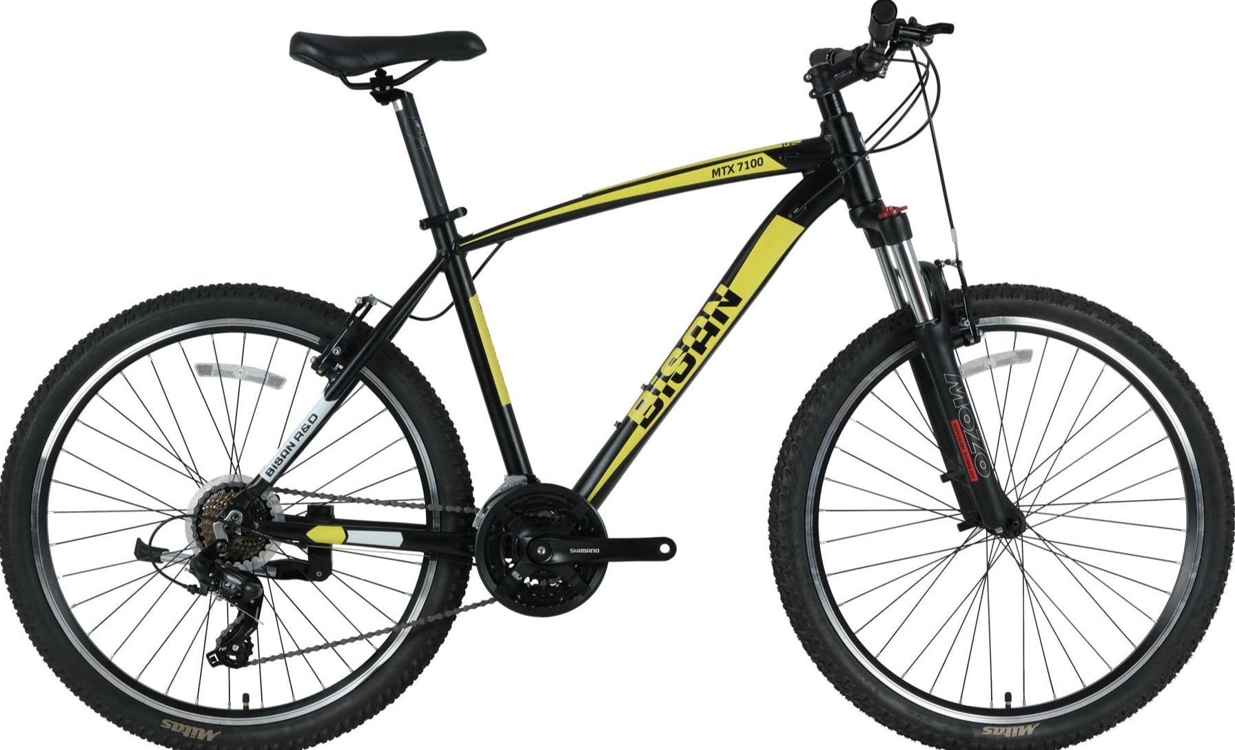 Bisan MTX 7100 27.5 Jant Dağ Bisikleti Mat Siyah-Sarı 48 cm