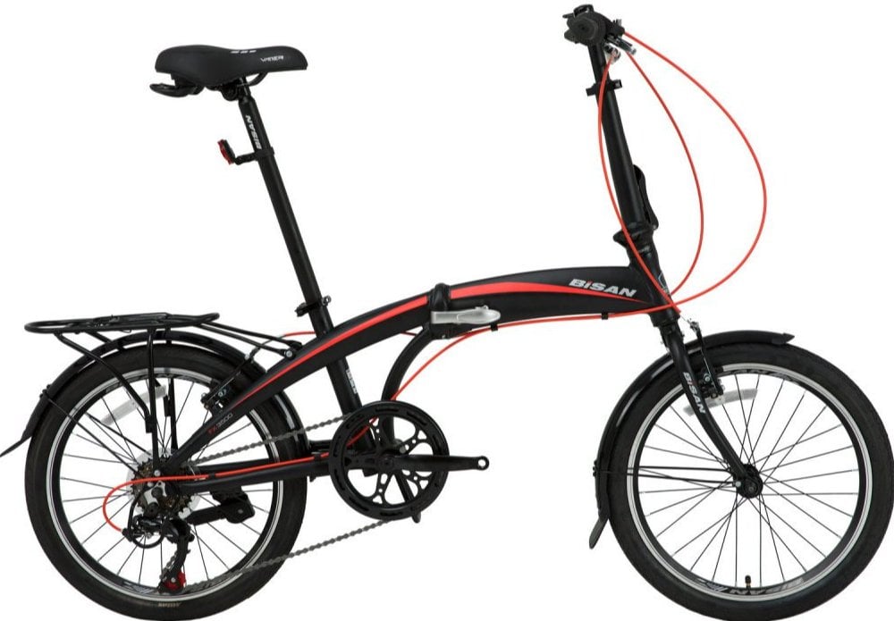 Bisan Fx3500 Trn 20 Jant Katlanır Bisiklet Siyah-Kırmızı