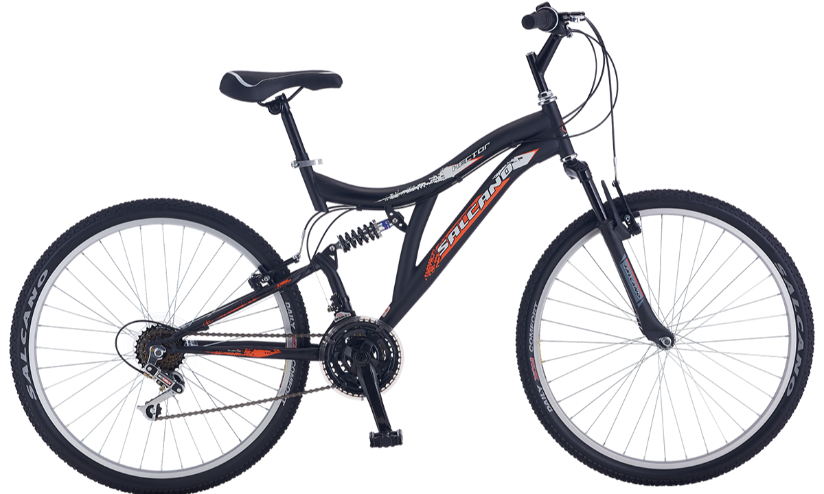 Salcano Hector V Fren 24 Jant Dağ Bisikleti Açık Gri-Kırmızı