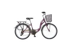 Salcano Bodrum 24 Unisex 24 Jant Şehir Bisikleti Mor Beyaz Gri