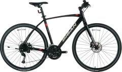 Bisan Trx8600 Deore 28 Jant Şehir Bisikleti Parlak Siyah-Kırmızı 52 cm