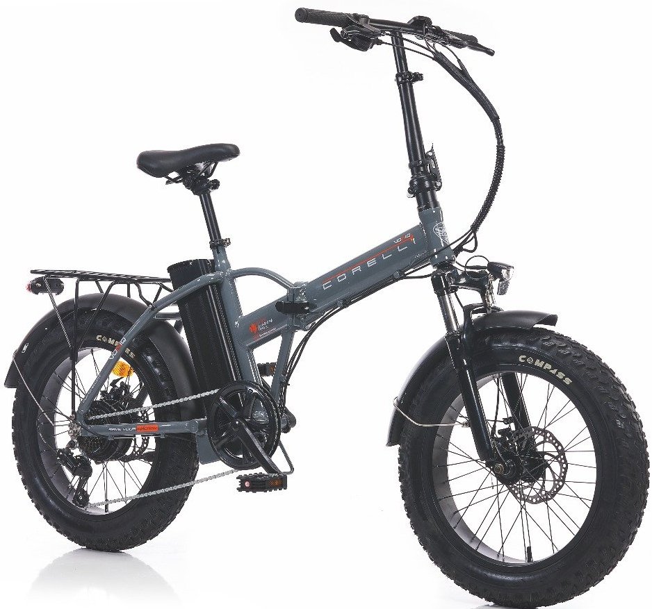 Corelli Voniq 20 Jant Katlanabilir Fat Bike Elektrikli Bisiklet Gri