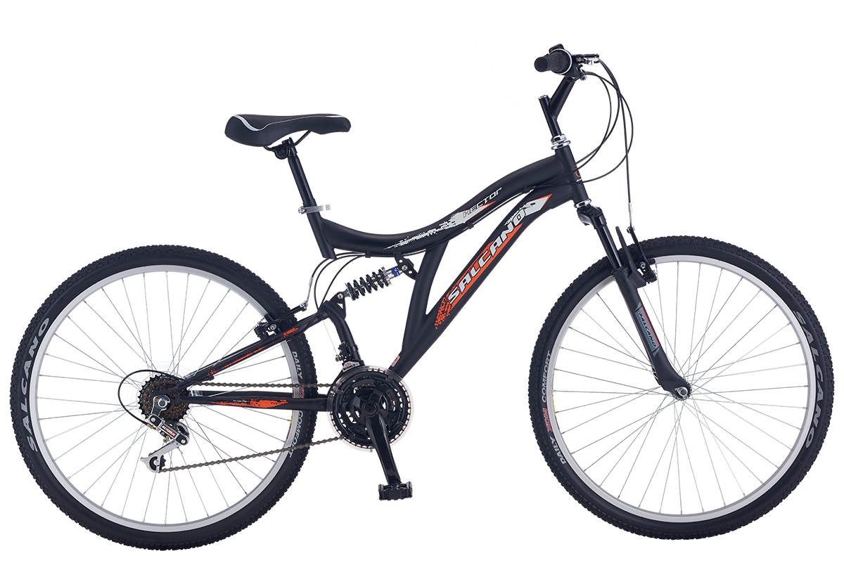 Salcano Hector V Fren 26 Jant Dağ Bisikleti Siyah-Kırmızı-Beyaz