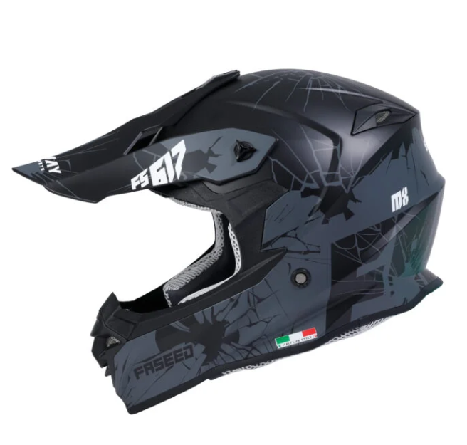 Kask Fullface Crak Sway Siyah-Gri XXL