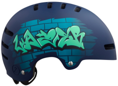 Kask One+ CE-CPSC Mat Mavi Graffiti S