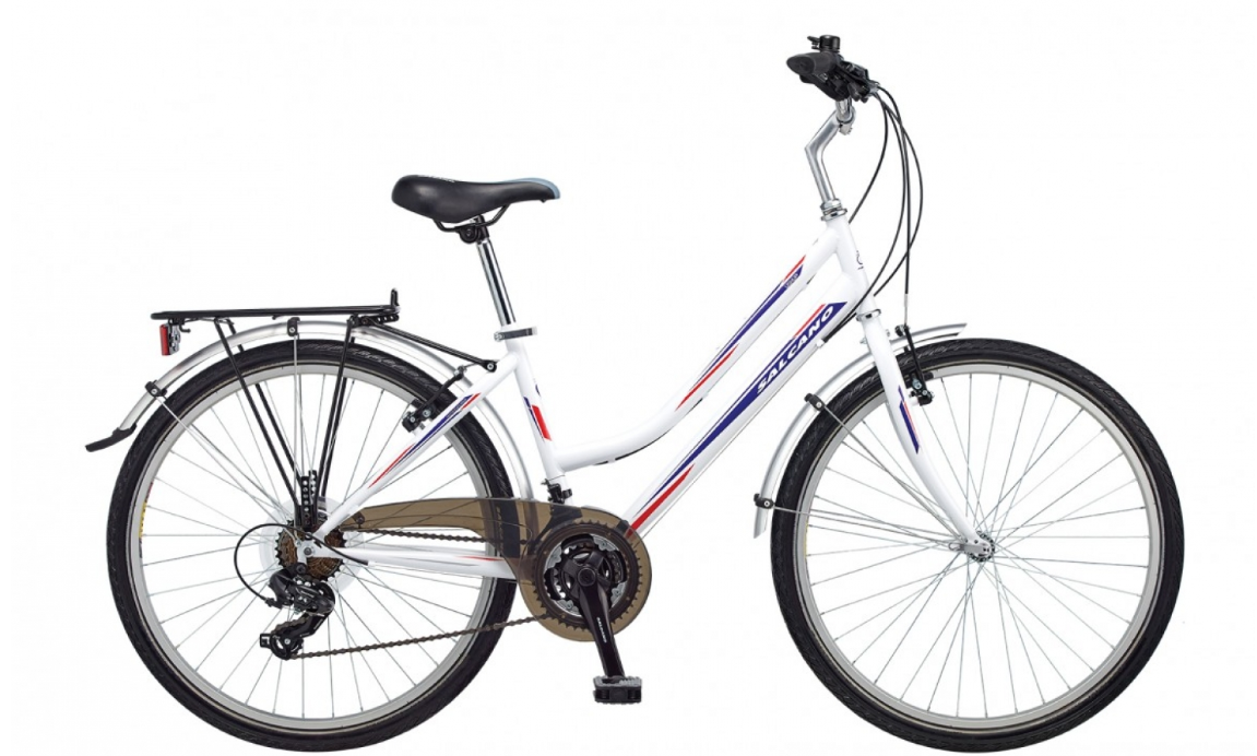 Salcano Üsküp Unisex 26 Jant Şehir Bisikleti Beyaz-Mavi