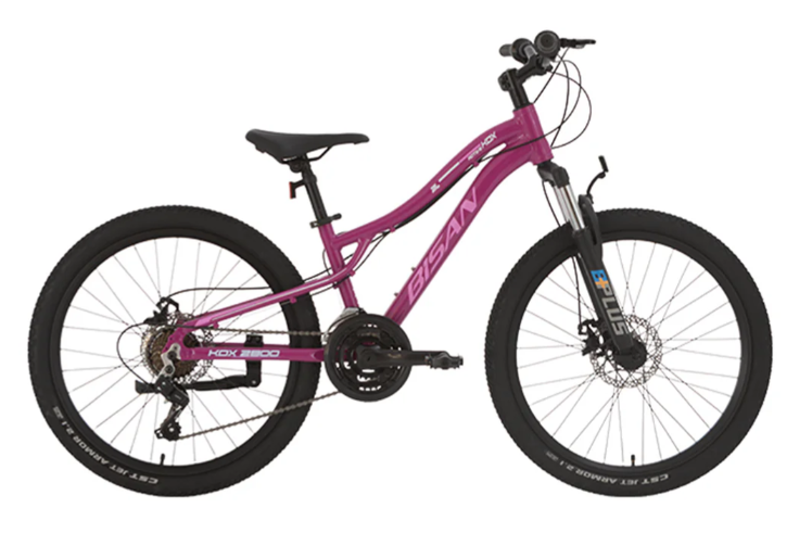 Bisan KDX 2800 Hidrodik Fren 21 Vites 24''Jant Çocuk Bisikleti MOR