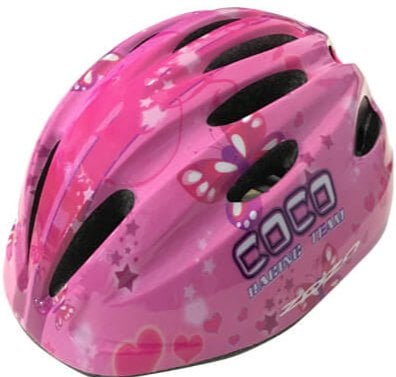 Kask Çocuk Kelebek Desen Pembe