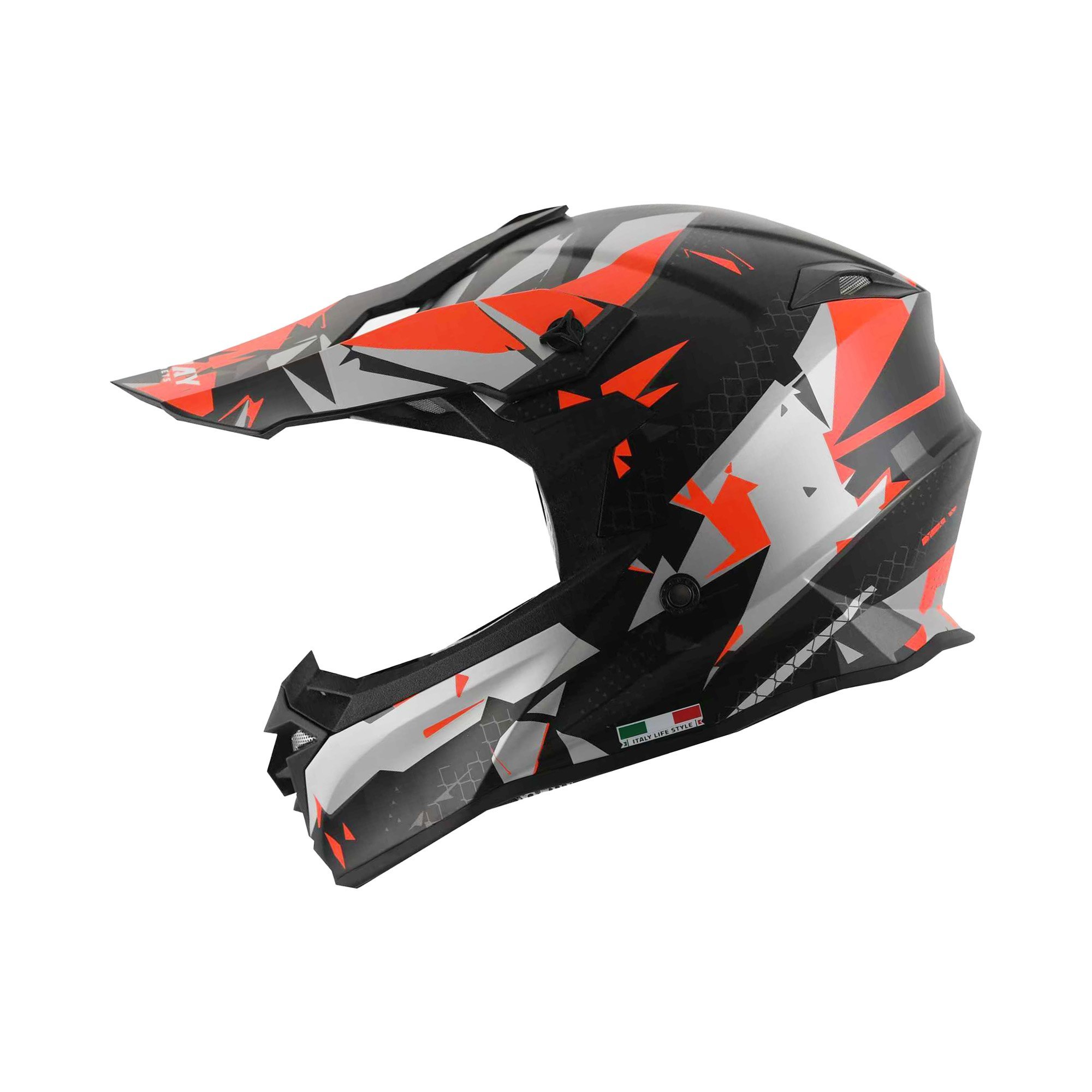 Kask Fullface Chaos Sway Neon Siyah-Kırmızı XL
