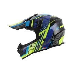 Kask Fullface Meteor Sway Neon Sarı-Siyah-Mavi XXL