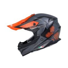 Kask Fullface Pow Sway Neon Sarı-Siyah-Turuncu XL