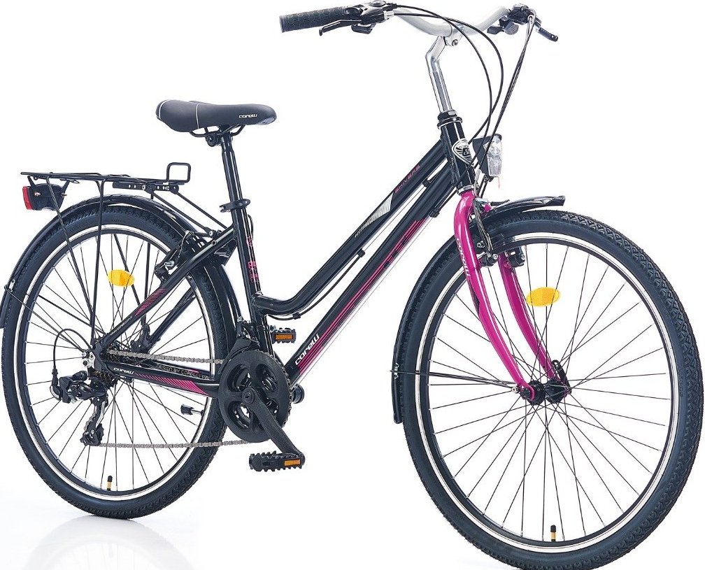 Corelli Shiwers Lady 24 Jant Şehir Bisikleti Siyah/Fuşya