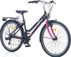 Corelli Shiwers Lady 24 Jant Şehir Bisikleti Siyah/Fuşya