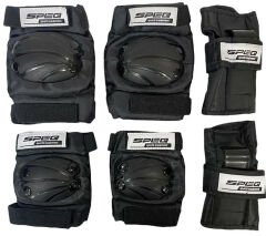 Dizlik Dirseklik Seti Siyah Xsmall -Small