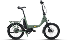 Carraro E-Flexi Nex-8 20 Jant Elektrikli Katlanır Bisiklet Mat Koyu Yeşil Ada Çayı-Kırmızı