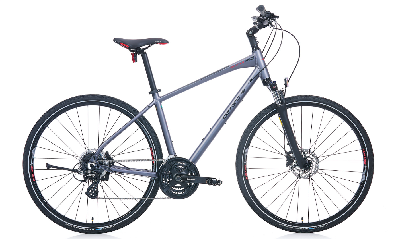 Carraro Sportive 225 Hidrolik Fren 24 Vites 28 Jant Şehir Bisikleti Andrsit-Kırmızı 45 cm
