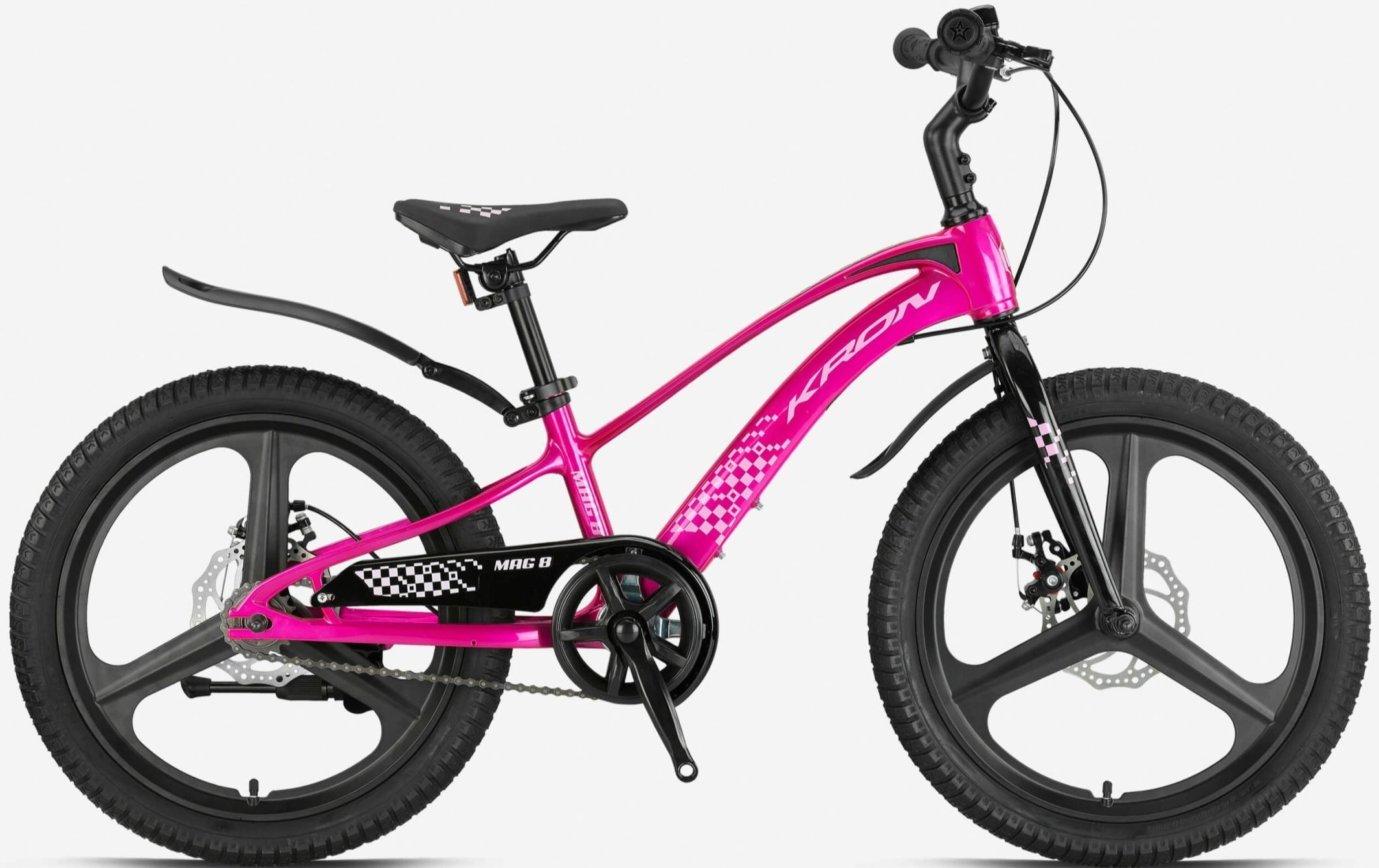 Kron Mag8 20 Jant Mekanik Disk Çocuk Bisikleti Pembe-Toz Pembe