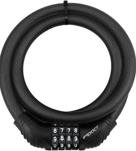 Kilit - LUKO, Şifreli, 12x100, Spiral, Siyah Impact