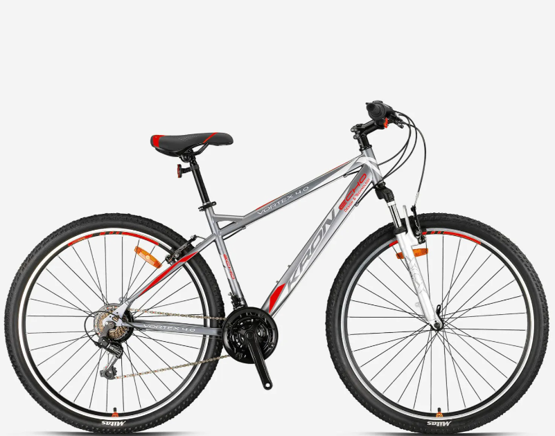 Kron Vortex 4.0 29 Jant Dağ Bisikleti Mat Füme-Kırmızı/Gri Turuncu 41 cm