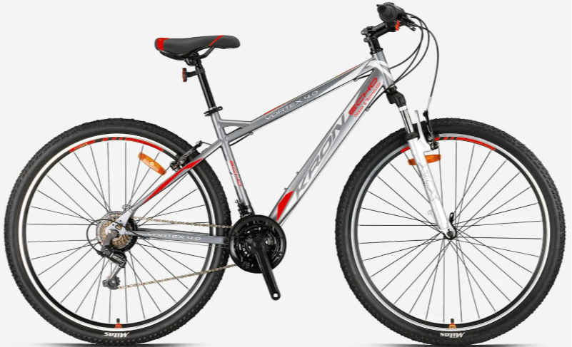 Kron Vortex 4.0 29 Jant Dağ Bisikleti Mat Füme-Kırmızı/Gri Turuncu 41 cm