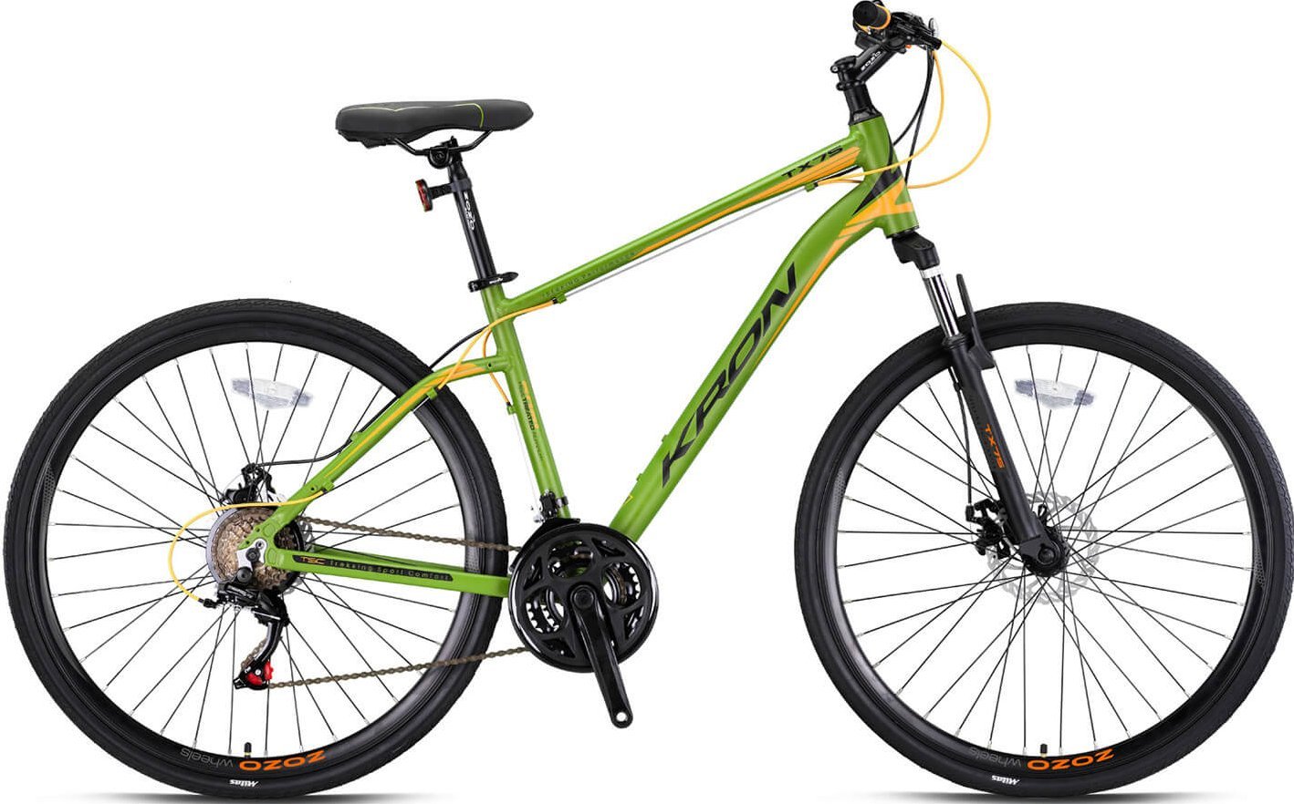 Kron TX75 Disk Fren 28 Jant Trekking Bisiklet Mat Haki Siyah Turuncu 41 cm