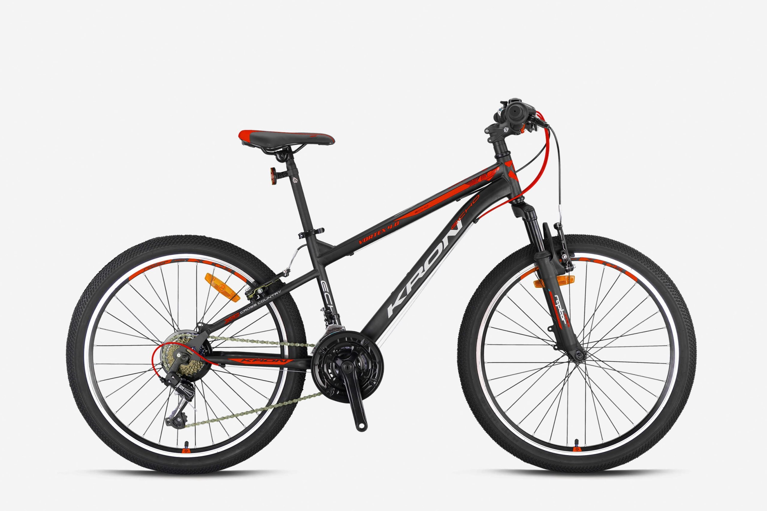 Kron Vortex 4.0 26 Jant Dağ Bisikleti Mat Siyah-Gri/Neon Sarı