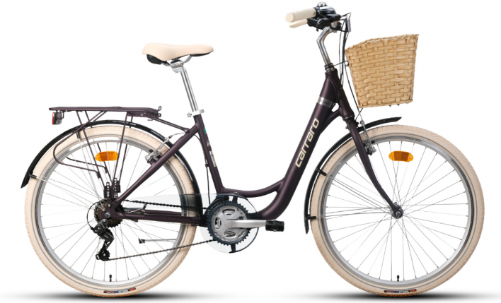 Carraro Juliet 26 Jant 21 vites Şehir Bisikleti Mat Mürdüm-Krom 43 cm