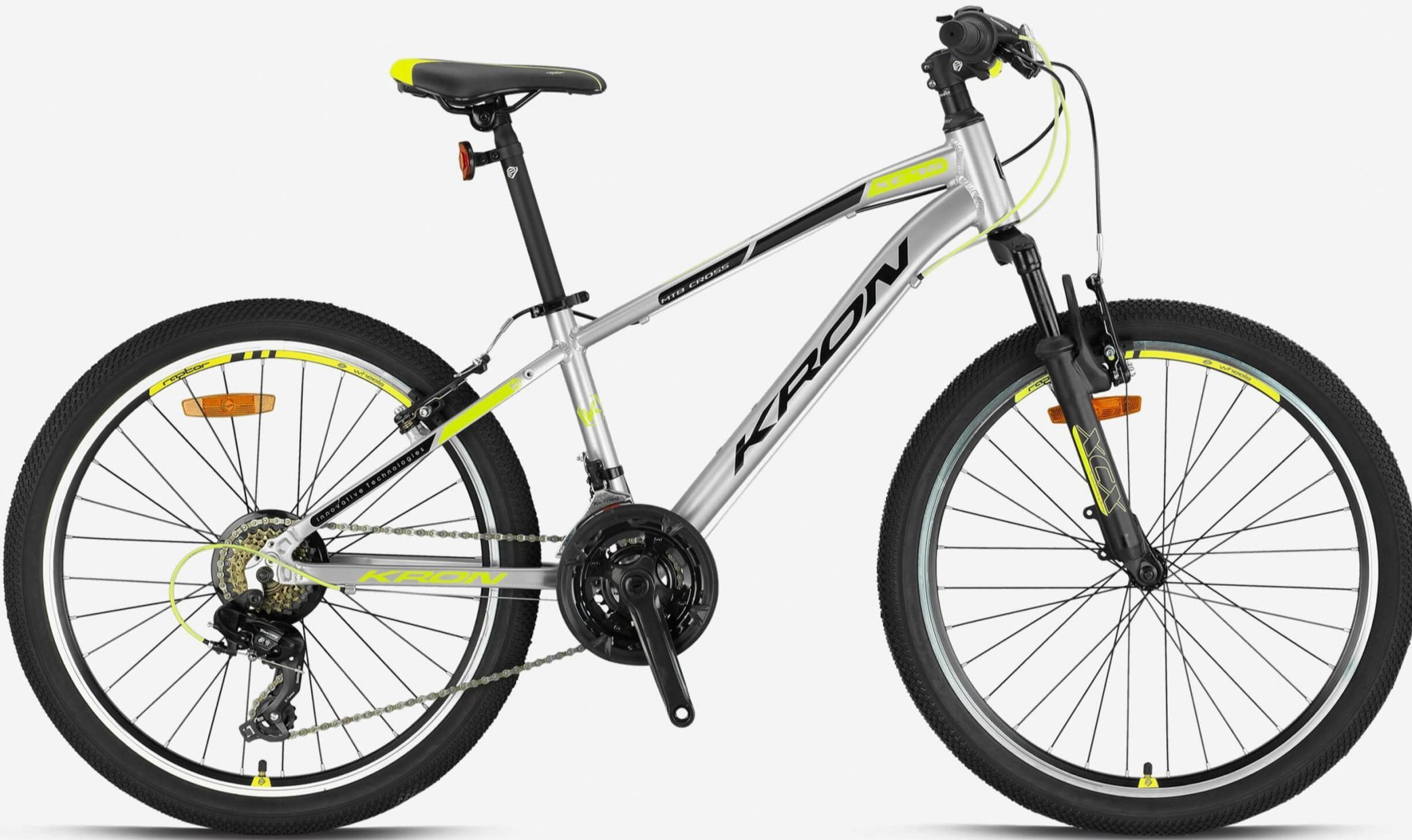 Kron XC 75 Disk Fren 24 Jant Erkek Çocuk Bisikleti Gri-Neon Sarı