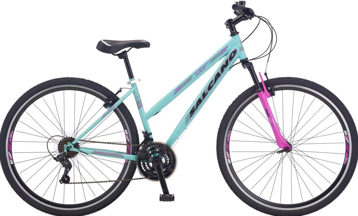 Salcano City Lily V Fren 28 Jant Şehir Bisikleti Turkuaz-Pembe (Teşhir Ürün)