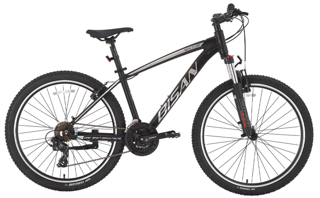Bisan MTX 7100 26 Jant Dağ Bisikleti Siyah-Gümüş 40 cm
