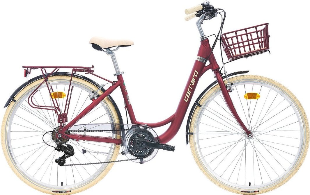 Carraro Juliet 28 Jant 21 vites Şehir Bisikleti Kırmızı-Siyah