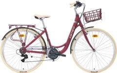 Carraro Juliet 28 Jant 21 vites Şehir Bisikleti Kırmızı-Siyah