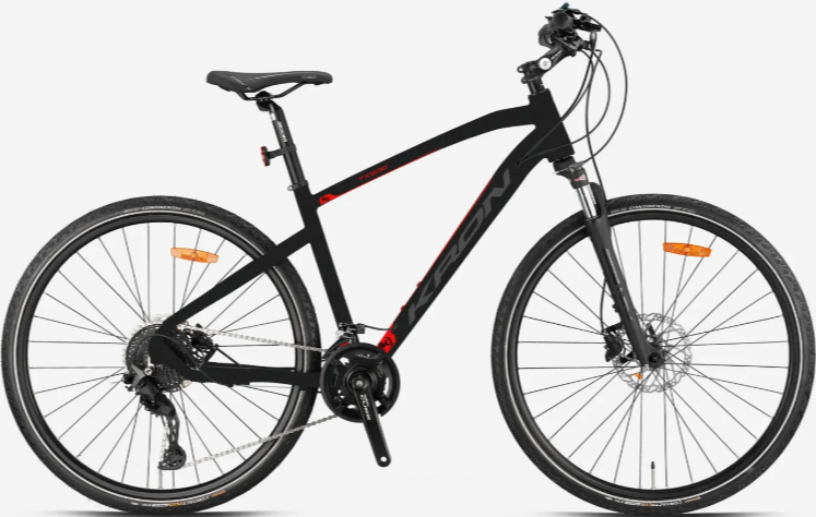 Kron TX500 Hidrolik Disk 28 Jant 20 Vites Cues Trekking Bisiklet Mat Siyah-Füme Kırmızı 46 cm