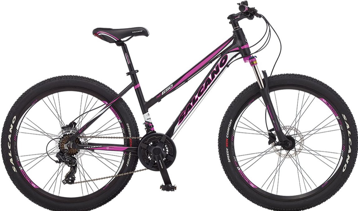 Salcano NG650 Unisex Hidrolik Fren 26 Jant Dağ Bisikleti Pembe-siyah 38 Cm
