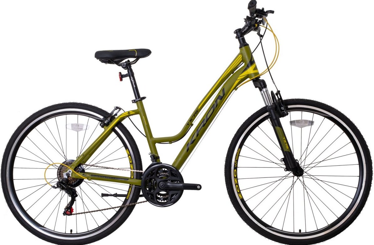 Kron TX75 Lady 28 Jant Trekking Bisiklet Çağla Yeşil Sarı Siyah 38 cm