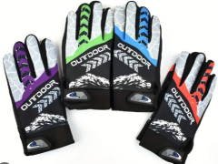 Eldiven Uzun Parmak Likralı Mor