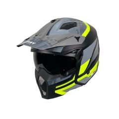 Kask Fullface X1 Seul Track Sway Gri-Siyah-Neon Yeşil L