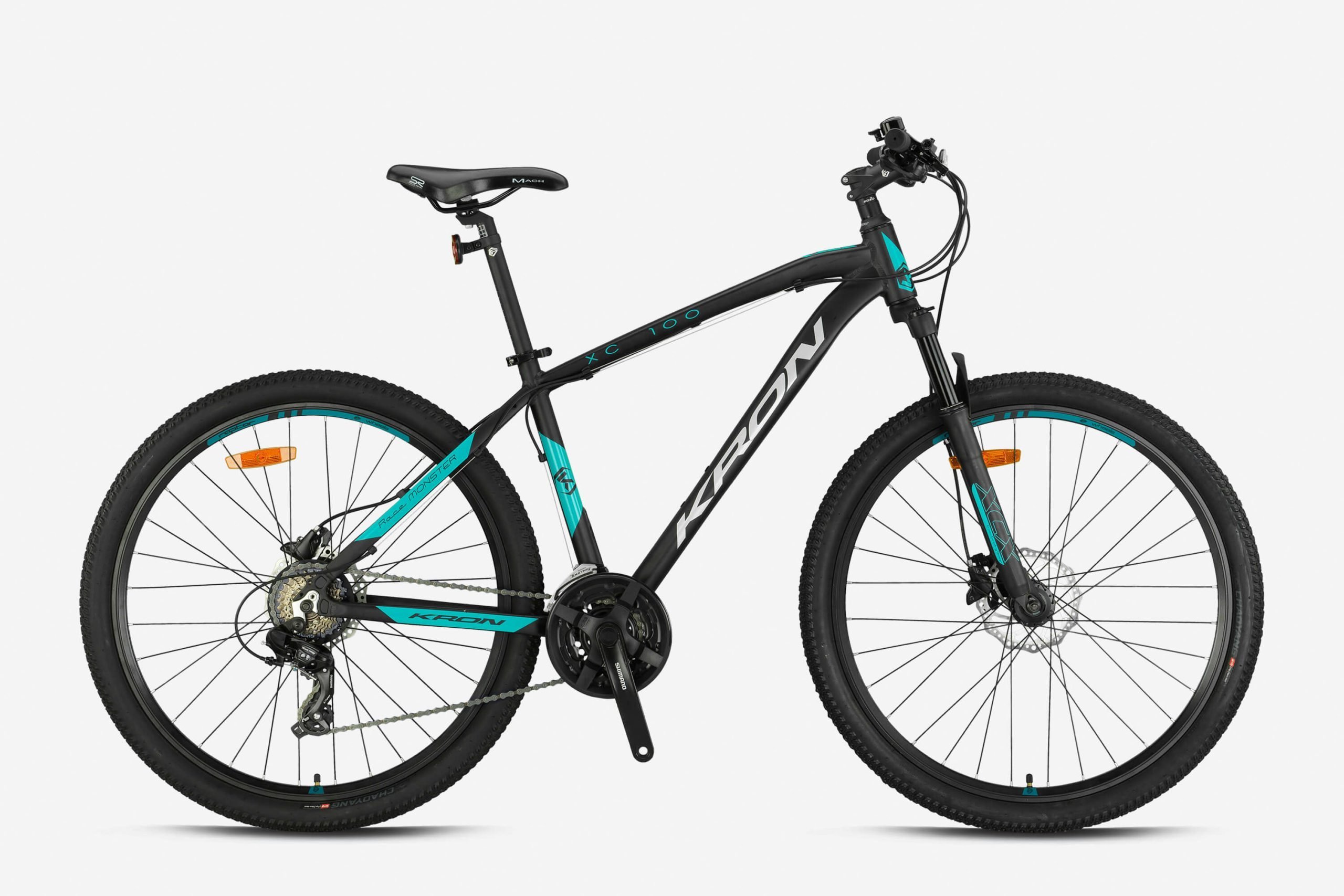 Kron XC100 Hidrolik Disk 24 Jant Dağ Bisikleti Mat Siyah-Turkuaz
