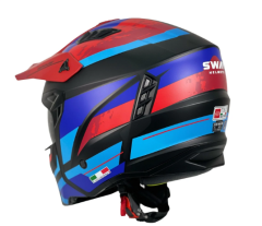 Kask Fullface X1 Seul Track Sway Siyah-Kırmızı-Mavi M