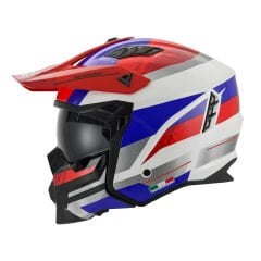 Kask Fullface X1 Seul Track Sway Beyaz-Mavi-Kırmızı XL
