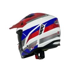 Kask Fullface X1 Seul Track Sway Beyaz-Mavi-Kırmızı XL