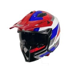 Kask Fullface X1 Seul Track Sway Beyaz-Mavi-Kırmızı L
