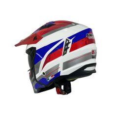 Kask Fullface X1 Seul Track Sway Beyaz-Mavi-Kırmızı L